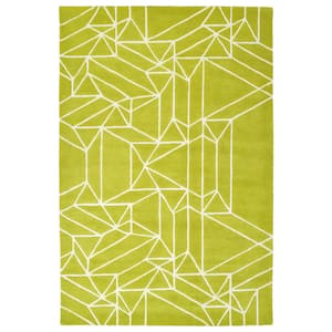 Origami Lime Green 5 ft. x 8 ft. Area Rug