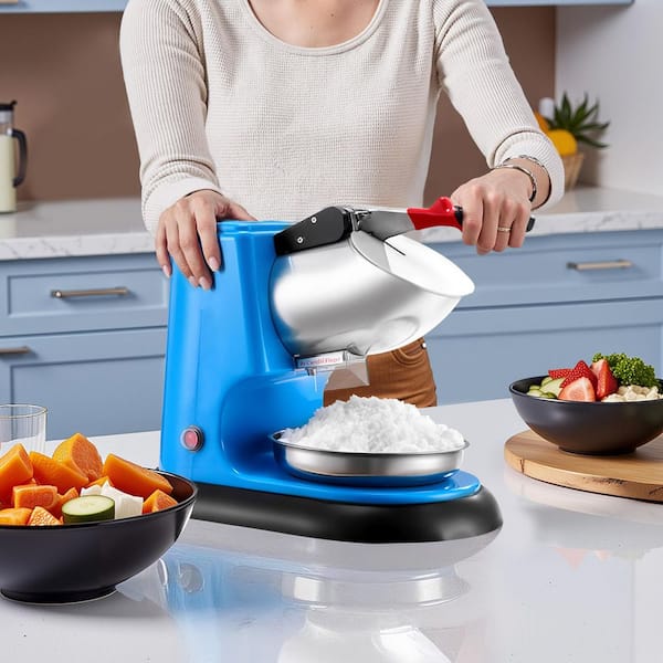 SKYSHALO Ice Crusher Machine, 220 lbs. Per Hour Electric 4 Blades