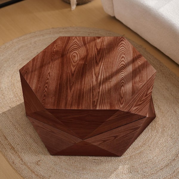 Noble House Stacey 36.61 in. Reddish Brown Specialty Wood Coffee