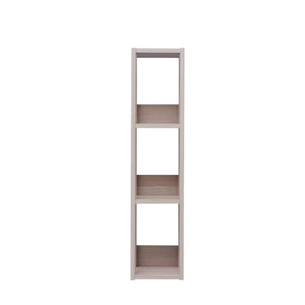 Iris 34 63 In Light Brown Faux Wood 3, Home Depot Shelving Units Wood
