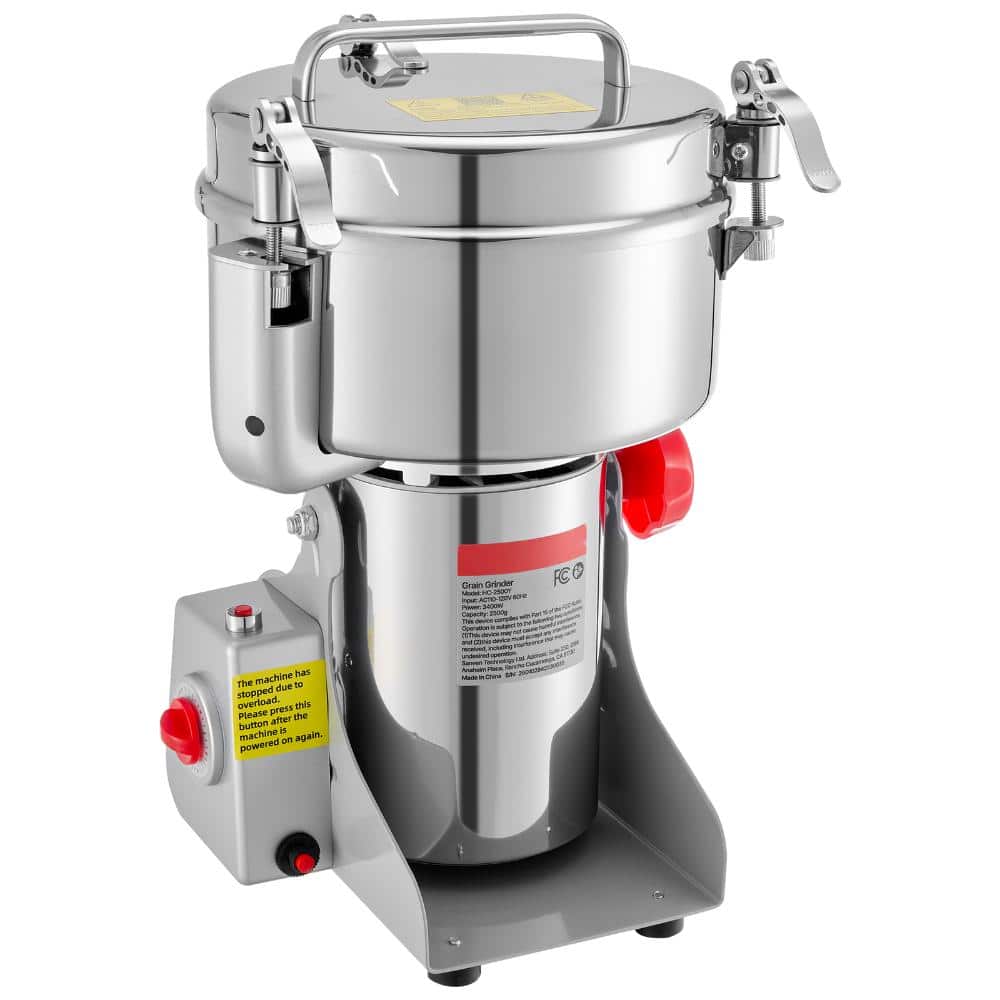 2500g Electric Grain Mill Grinder, 3400W 32000 RPM Commercial Spice Corn Pulverizer, Stainless Steel, 30-300 Mesh price history on PriceWatchPro