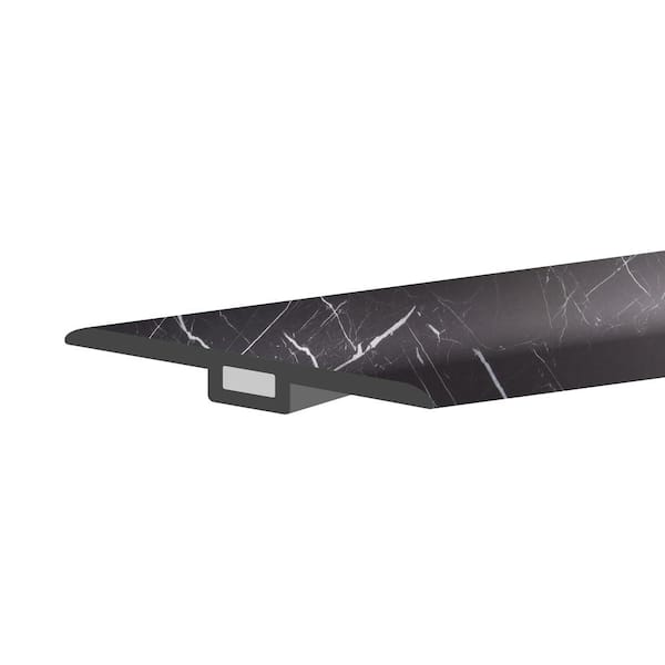 Lucida Surfaces TerraCore Nero Marquina 1-3/4 in. W x 47-1/4 in. L x 0.27 in. T Vinyl T-Molding