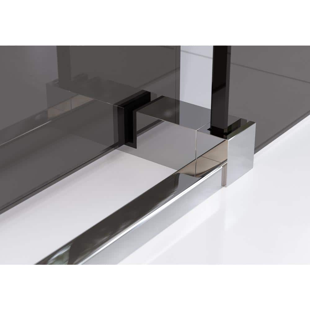Equinox 60" Frameless Gray Tinted Glass Sliding Shower Door