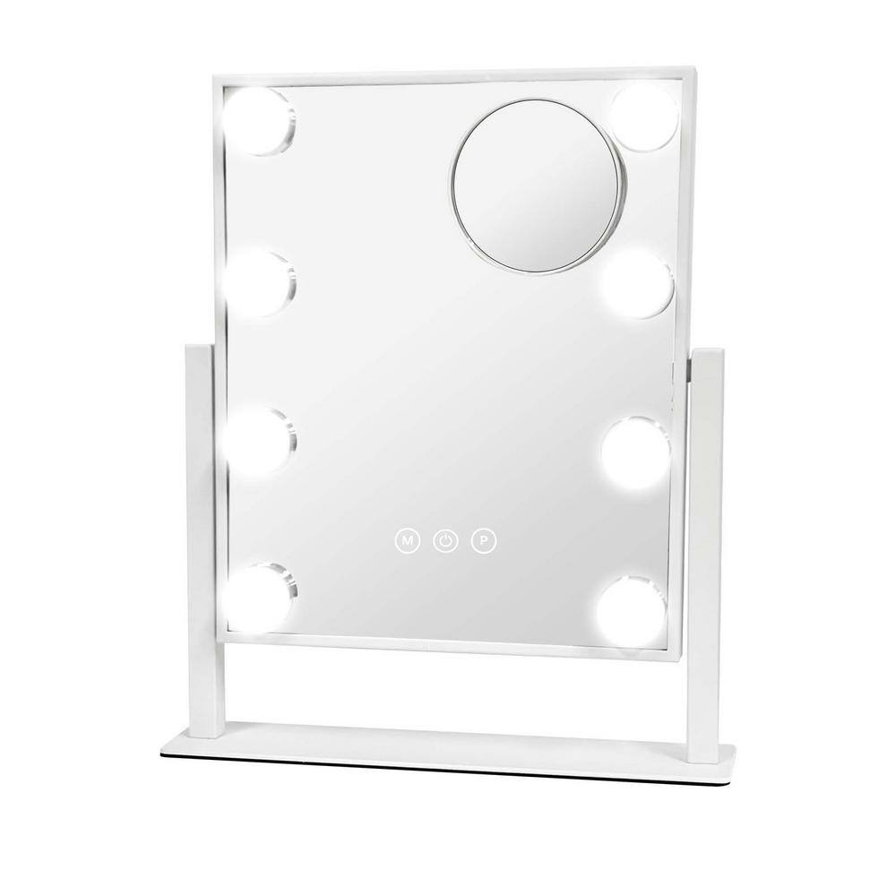 Tileon 12 in. W x 14.17 in. H Rectangular Magnifying Lighted Tabletop