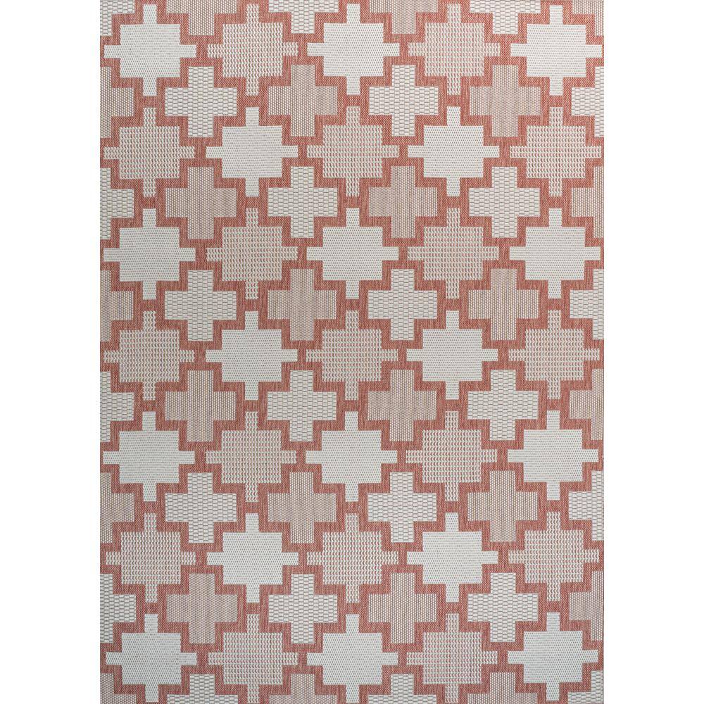 JONATHAN Y Cyrus Modern Geometric Tile Pattern Salmon/Cream 8 ft. x 10 ...