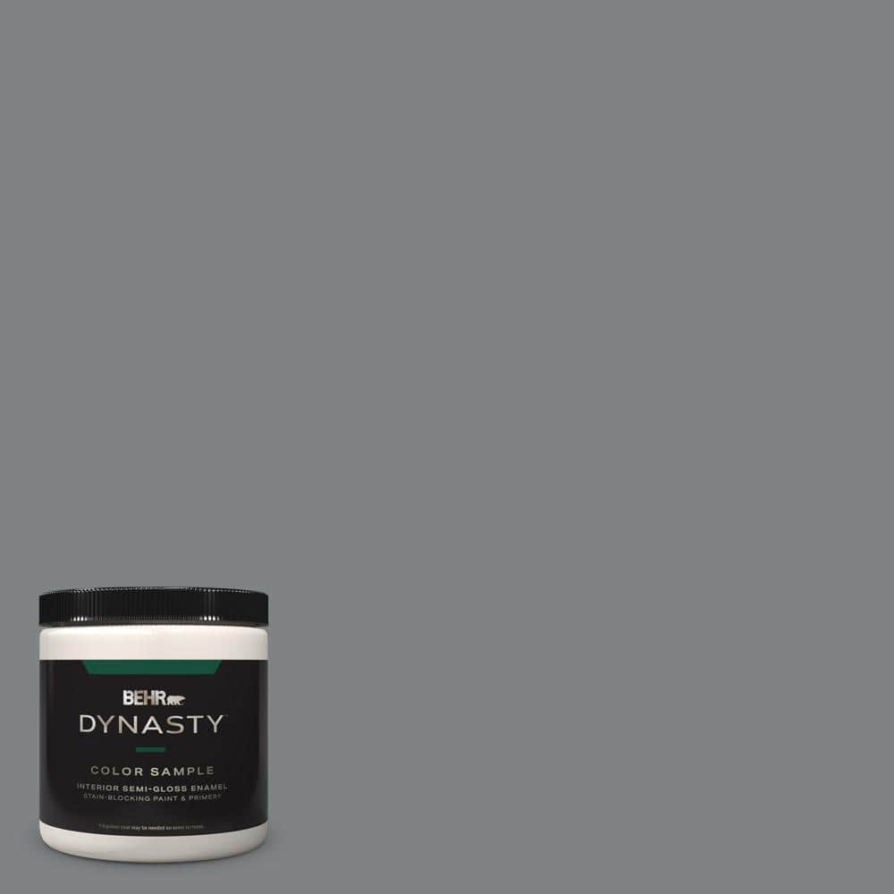 BEHR DYNASTY 8 oz. PPU26-03 Legendary Gray Semi-Gloss Enamel  Stain-Blocking InteriorExterior Paint and Primer Sample DY63416 - The Home  Depot