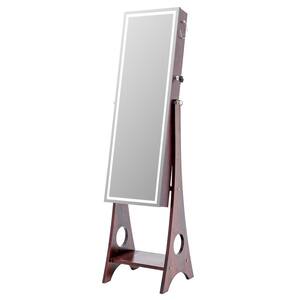 Bronze Fashion Simple Jewelry Storage Mirror Cabinet With LED Lights