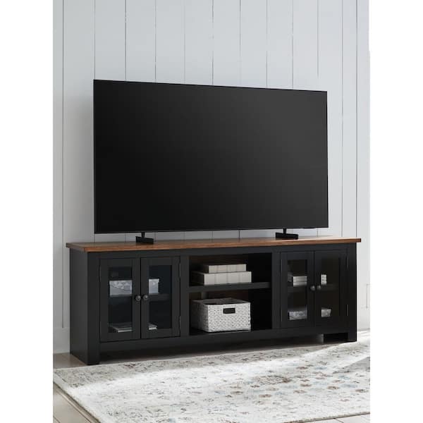 Signature DESIGN BY ASHLEY Wildenauer Black and Brown TV Stand
