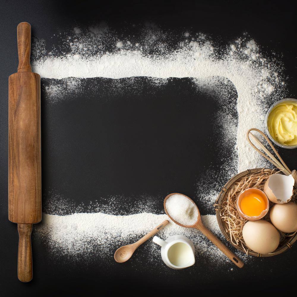 Acacia Wood Rolling Pin with Ergonomic Handles
