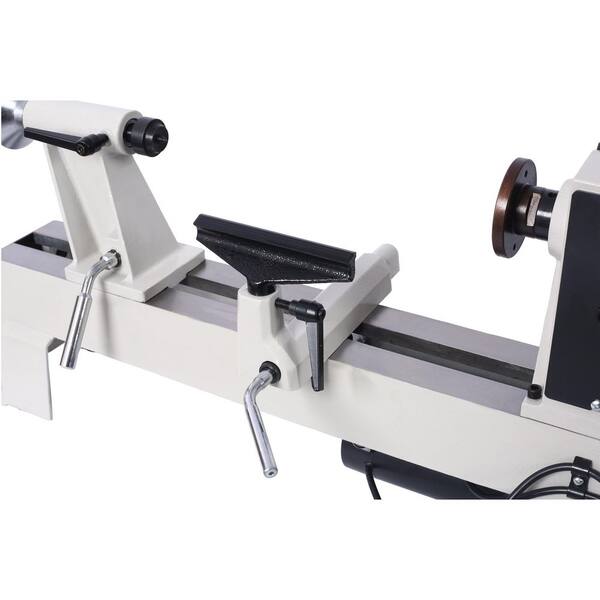 Amucolo 12 in. x 18 in. Wood Lathe, Benchtop Wood Lathe Machine 3