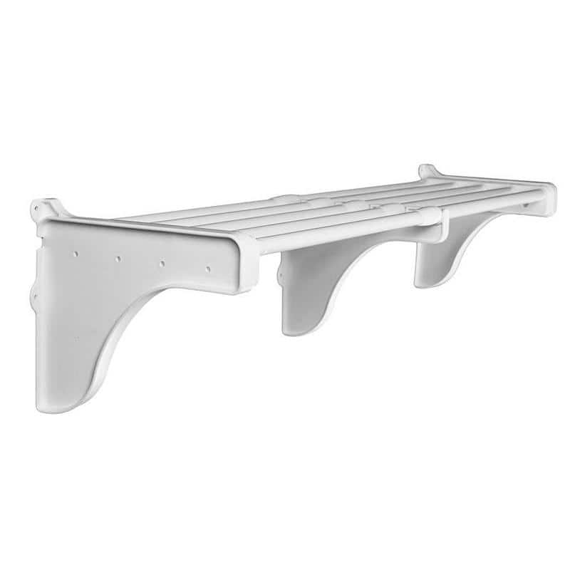 Modular Expandable 75" White Steel Garage Shelf with 250lb Capacity