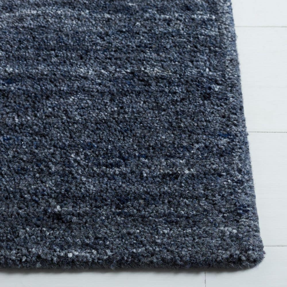 Handmade Black Wool Tufted Rectangular 8' x 10' Area Rug
