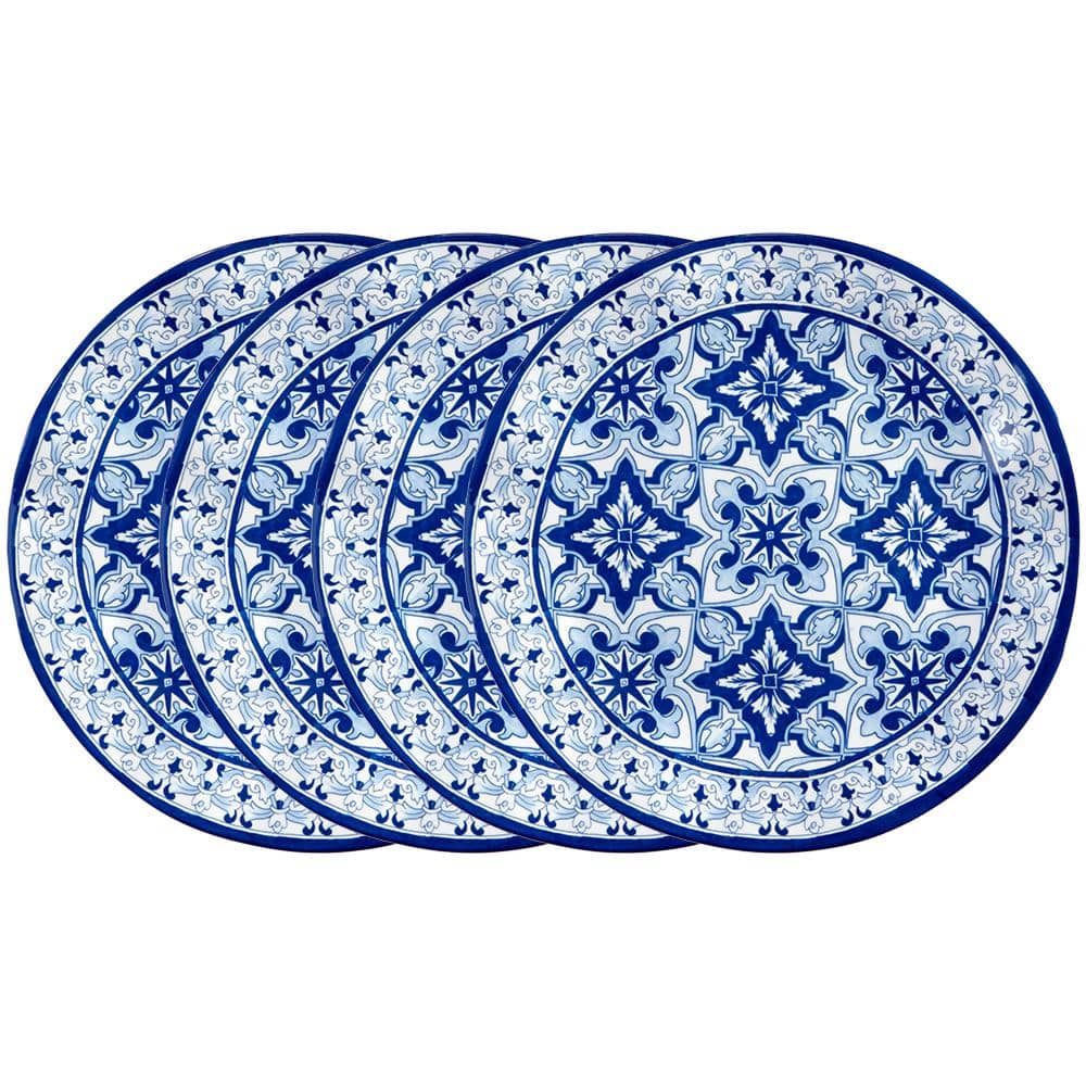 Q Squared Talavera 4-Piece Blue Melamine Cereal Bowl Set-100-83809 - View #9