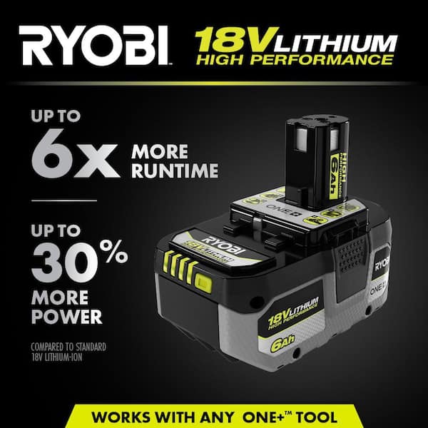 12Ah 6.0Ah For RYOBI P108 18V High Capacity Battery 18Volt Lithium-Ion One  Plus - DR Trouble