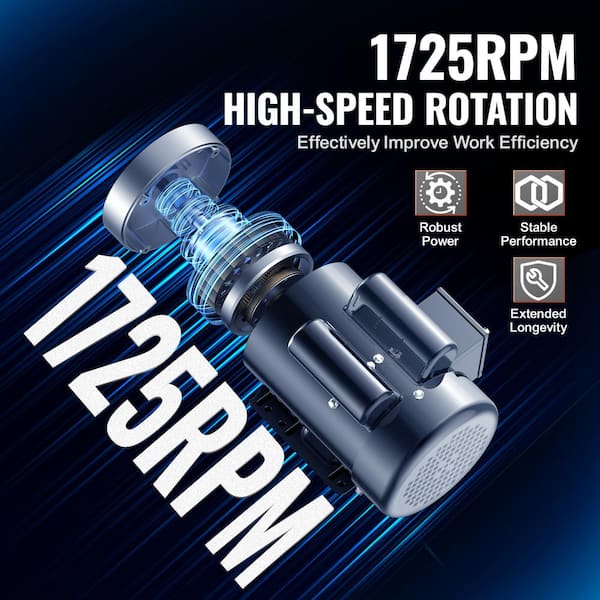 1.5 HP General Purpose Three-Phase Electric Motor - 56C Frame, 1750 RPM, 230/460V, TEFC