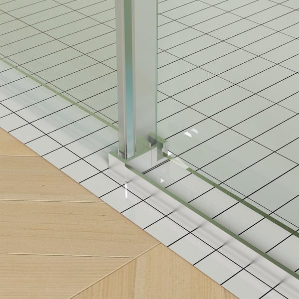 Staykiwi 60 in. W x 70.68 in. H Sliding Frameless Shower Door in Nickel Finish with Clear Glass