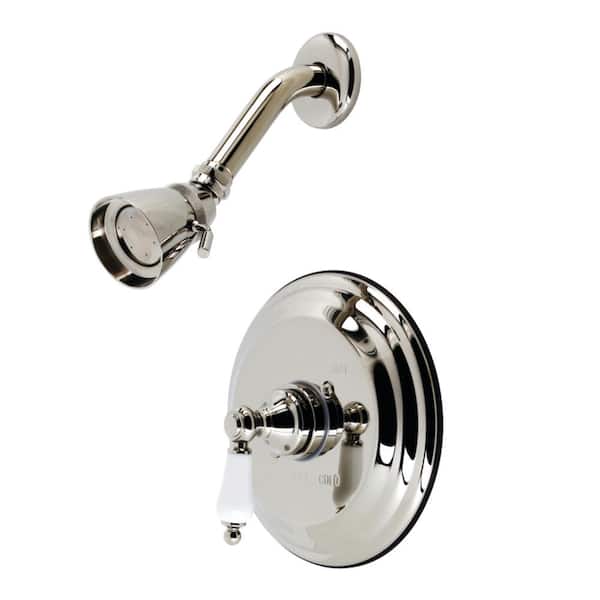 Kingston Brass Restoration Single Handle 1-Spray Shower Faucet 1.8 GPM with Pressure Balance in Polished Nickel