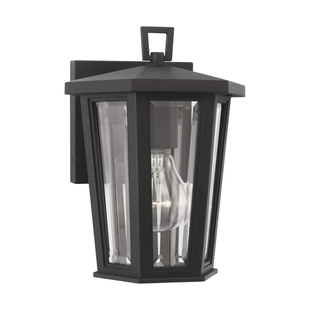 Witley Mini Textured Black StoneStrong Outdoor Wall Lantern with Clear Beveled Glass price history on PriceWatchPro
