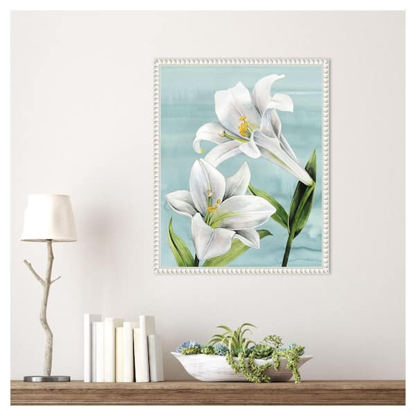 Amanti Art Peaceful Lilies I by Grace Popp Floater Frame Canvas