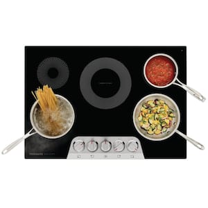 30 in. Radiant Electric Cooktop in Stainless Steel with 5 Elements