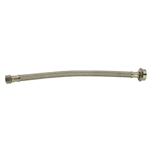 3/8 in. Compression x 7/8 in. Ballcock x 12 in. Length Flexible Braided Stainless Steel Toilet Connector with Brass Nut