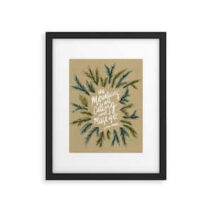 Mountains Calling By Cat Coquillette Framed Typography Art Print Wall Art 24 in. x 18 in.