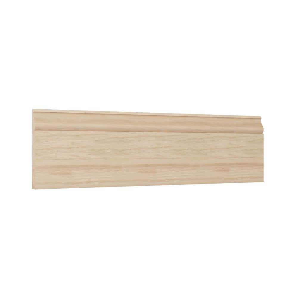 White Oak Solid Hardwood Baseboard Moulding, 96" Length