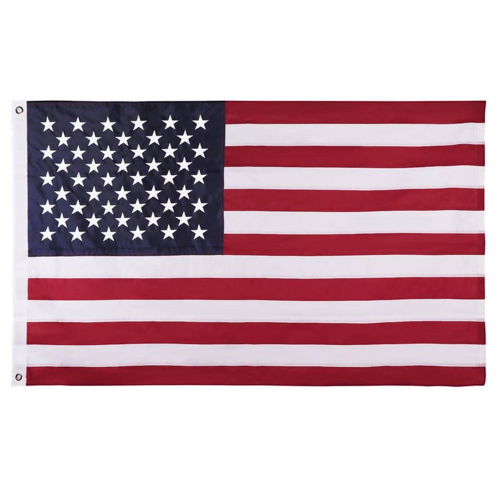 US Made 3 ft. x 5 ft. Nylon American Flag 2-Sided House Flag (1-Pack)
