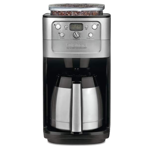 Cuisinart Grind and Brew 12-Cup Brushed Chrome Coffee Maker with Built-In Grinder