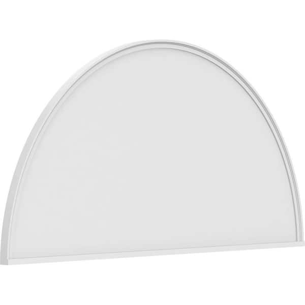 78 in. W x 39 in. H x 2 in. P Half Round Smooth Signature Urethane Pediment, Primed Tan