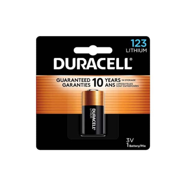 Opfattelse Mobilisere aftale Duracell CR123A 3V Lithium Battery - (1-Pack) 004133366191 - The Home Depot