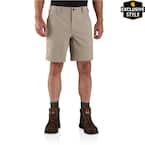 Men's 36 in. Tan Nylon/Spandex BS4198 Force Relaxed Fit Lightweight Ripstop Short