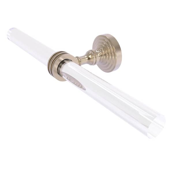 Allied Brass Pacific Grove Collection 13 in. Wall Mounted 2 Arm Guest Towel Holder with Dotted Accents in Antique Pewter