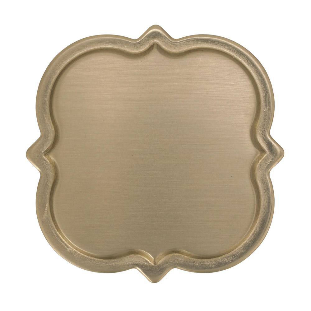 Golden Champagne Traditional Square Cabinet Knob with Mounting Hardware