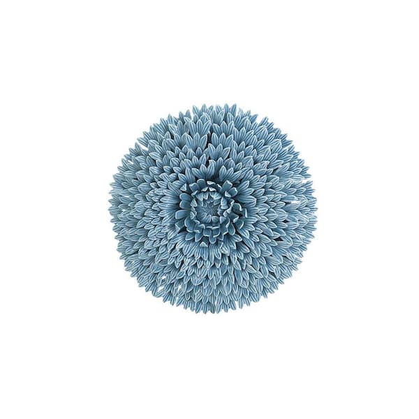 Unbranded Bea Flower Wall Decorative Sculpture in Sky Blue