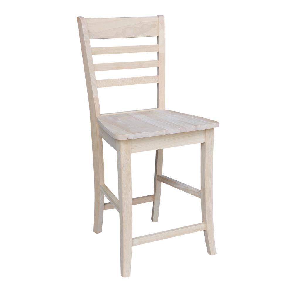 International Concepts Roma 24 in. Unfinished Wood Bar Stool S-3102 ...