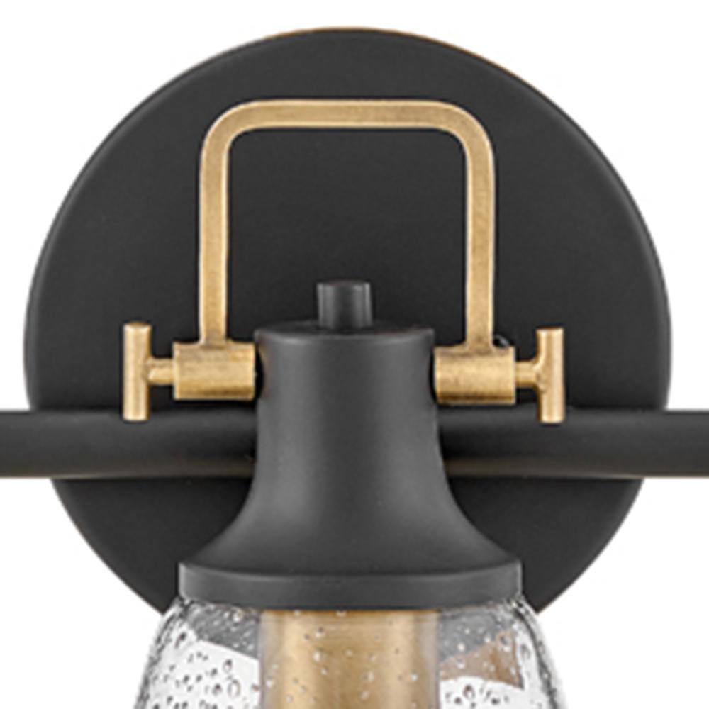 Easton Black and Brass 3-Light Vanity Fixture
