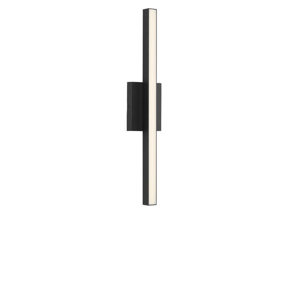 Marque 24 in. W x 4.5 in. H Midnight Black Modern LED Dimmable Bathroom Vanity Light with White Acrylic Shade price history on PriceWatchPro