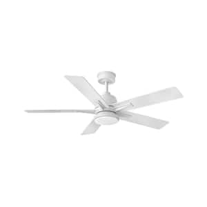 Alta 52.0 in. Indoor/Outdoor Integrated LED Matte White Ceiling Fan with Remote Control