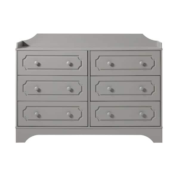 Welwick Designs 6-Drawer Grey Solid Wood Traditional Dresser