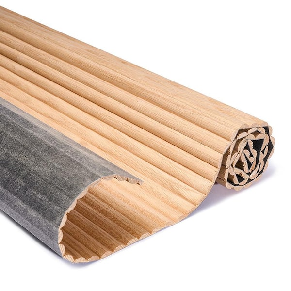 47 in. x 94 in. Unfinished Oak Flexible Panel Board Half Round Profile