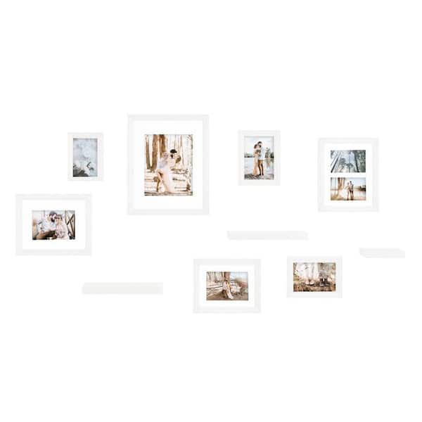 Kate and Laurel Bordeaux White Picture Frame (Set of 10)