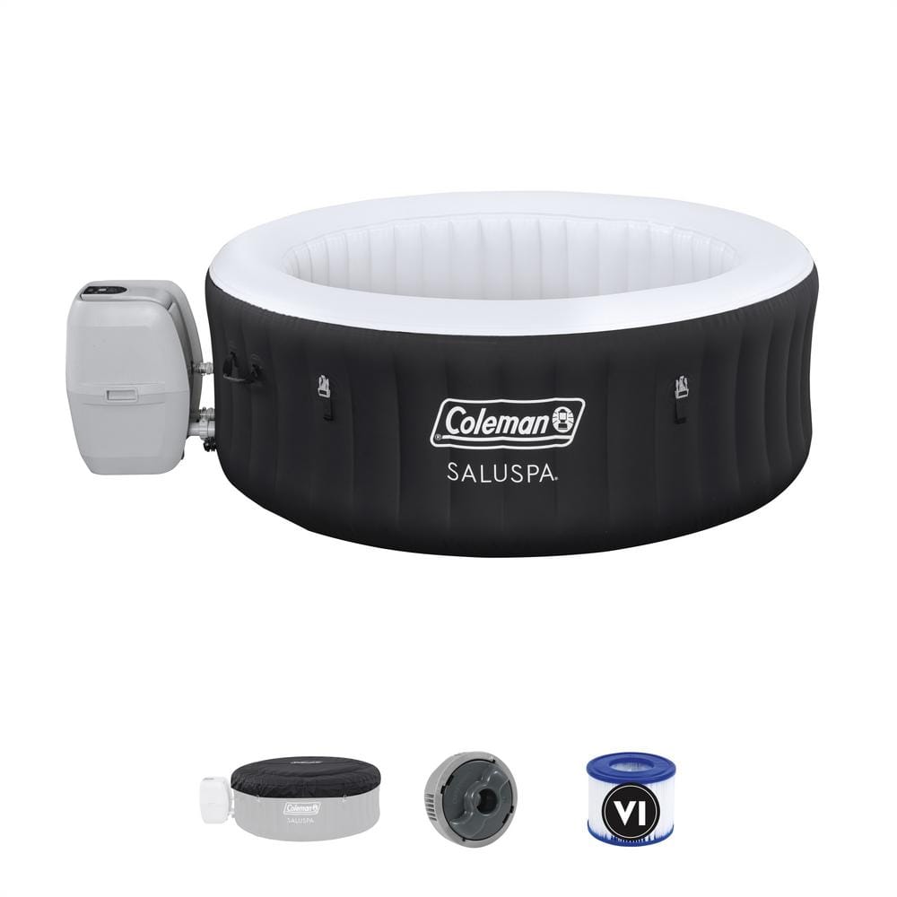 Bestway 4-Person 120-Jet Inflatable Hot Tub With Cover, Pump, And 2 ...