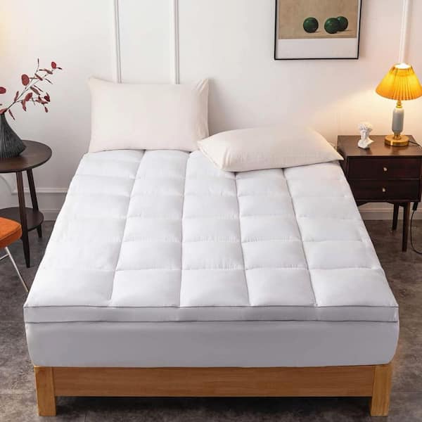 Mattress Topper Queen Size and Extra Thick Mattress Pad Cover, Pillow Top Deep Pocket with Breathable 7D Spiral Fiber