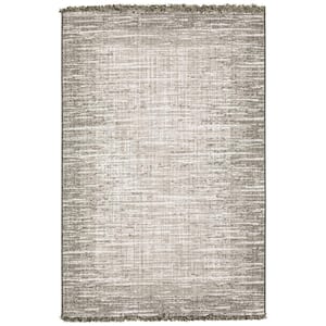 Gables Beige 3 ft. x 5 ft. Distressed Border Polypropylene Indoor/Outdoor Area Rug