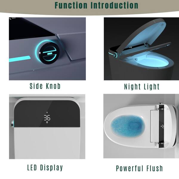 Nivencai Smart Elongated Bidet Toilet with Heated Features and Self-Cleaning