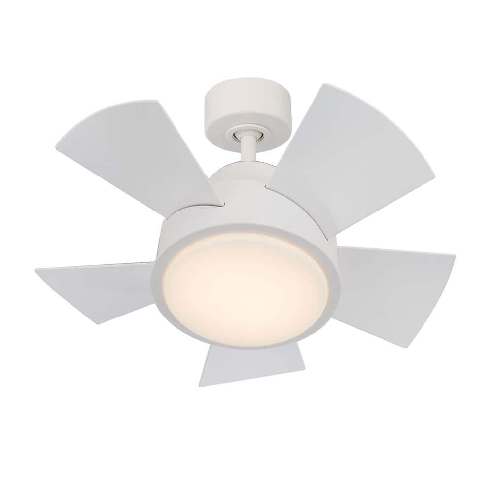 Modern Forms Vox 26 in. LED Indoor/Outdoor 5-Blade Smart Ceiling Fan in  Matte White with 3000K and Remote Control FR-W1802-26L-MW - The Home Depot