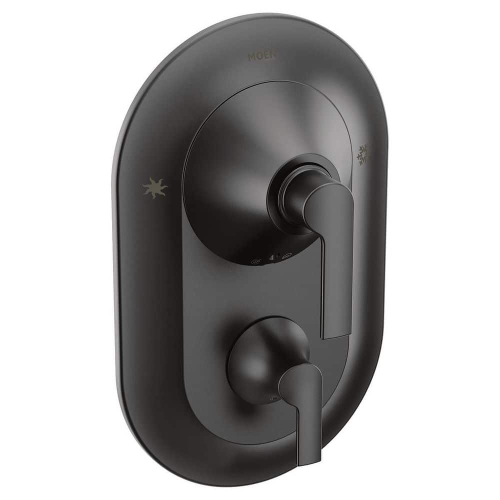 Doux 2-Handle Wall Mounted Tub and Shower Trim Kit without Spout in Matte Black (Valve Not Included) price history on PriceWatchPro