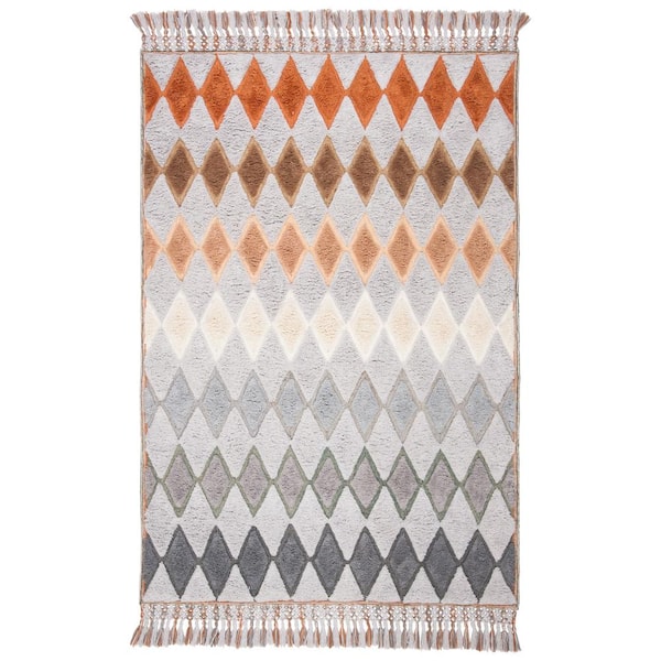 SAFAVIEH Sahara Gray/Charcoal 8 ft. x 10 ft. Geometric Area Rug