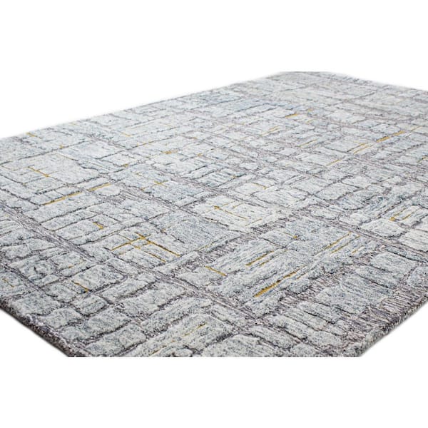 Verona Grey 8 ft. x 10 ft. (7'6" x 9'6") Geometric Transitional Area Rug